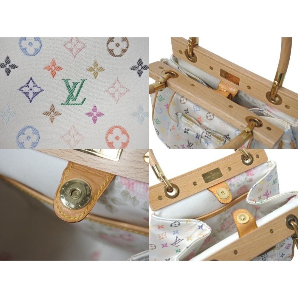 Louis Vuitton Multicolor Wood Abelia Monogram Multicolore Handbag Satin - Picture 8 of 9